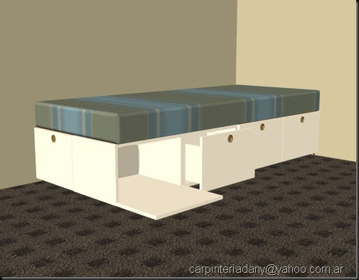 Muebles y Maderas: CAMA CON CAJONES